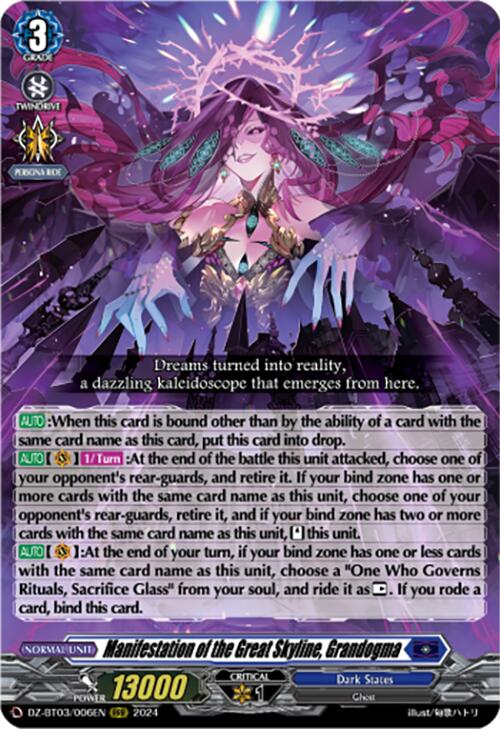 Manifestation of the Great Skyline, Grandogma (DZ-BT03/006EN) [Dimensional Transcendence] | Pegasus Games WI