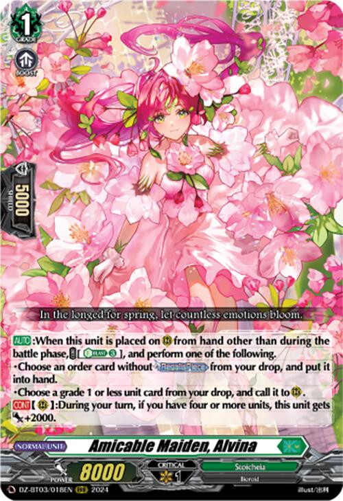 Amicable Maiden, Alvina (DZ-BT03/018EN) [Dimensional Transcendence] | Pegasus Games WI