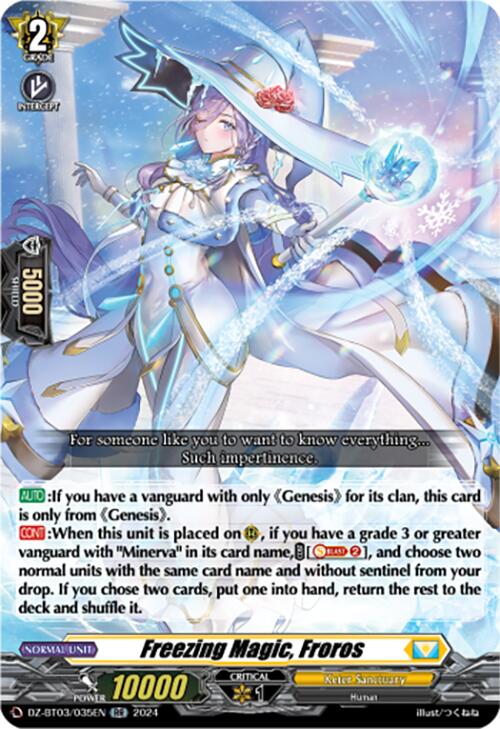 Freezing Magic, Froros (DZ-BT03/035EN) [Dimensional Transcendence] | Pegasus Games WI