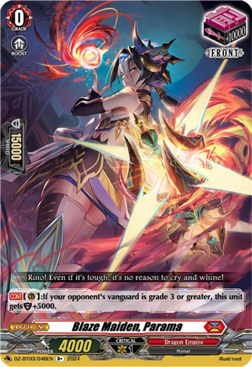 Blaze Maiden, Parama (R+) (DZ-BT03/046EN) [Dimensional Transcendence] | Pegasus Games WI