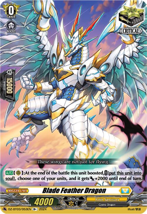 Blade Feather Dragon (R+) (DZ-BT03/053EN) [Dimensional Transcendence] | Pegasus Games WI