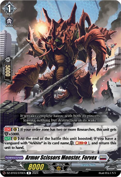 Armor Scissors Monster, Forvex (DZ-BT03/070EN) [Dimensional Transcendence] | Pegasus Games WI