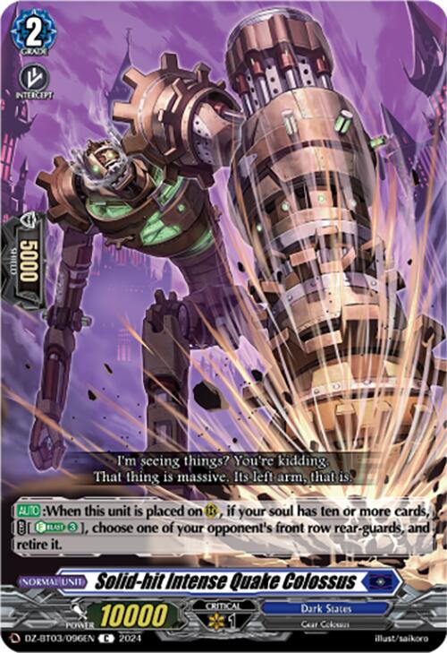 Solid-hit Intense Quake Colossus (DZ-BT03/096EN) [Dimensional Transcendence] | Pegasus Games WI