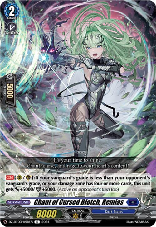 Chant of Cursed Blotch, Remias (DZ-BT03/098EN) [Dimensional Transcendence] | Pegasus Games WI