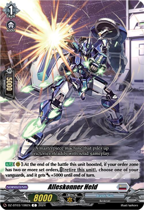 Alleskonner Held (DZ-BT03/106EN) [Dimensional Transcendence] | Pegasus Games WI