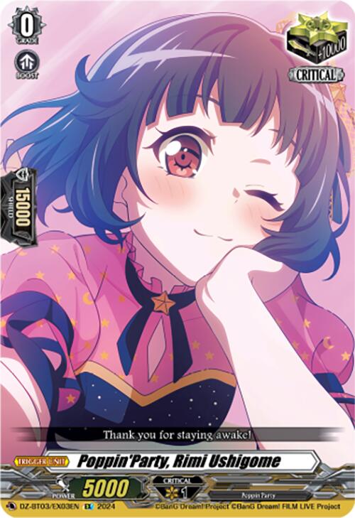 Poppin'Party, Rimi Ushigome (DZ-BT03/EX03EN) [Dimensional Transcendence] | Pegasus Games WI