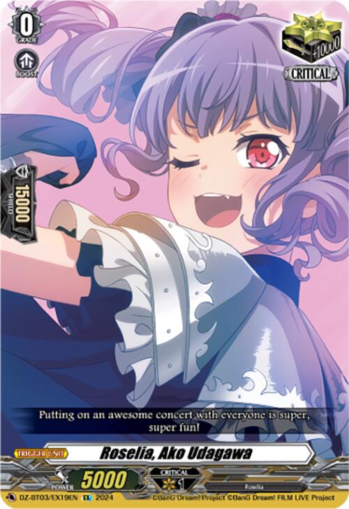 Roselia, Ako Udagawa (DZ-BT03/EX19EN) [Dimensional Transcendence] | Pegasus Games WI