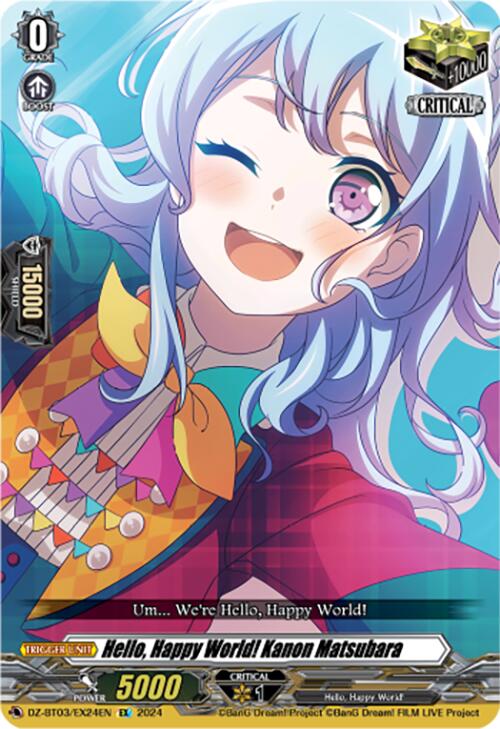 Hello, Happy World! Kanon Matsubara (DZ-BT03/EX24EN) [Dimensional Transcendence] | Pegasus Games WI