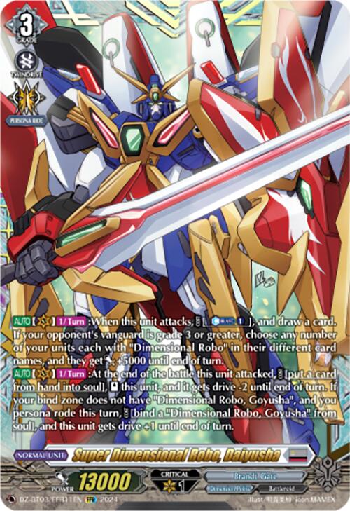 Super Dimensional Robo, Daiyusha (DZ-BT03/FFR11EN) [Dimensional Transcendence] | Pegasus Games WI
