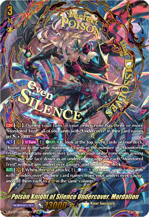 Poison Knight of Silence Undercover, Mordalion (DZ-BT03/SEC06EN) [Dimensional Transcendence] | Pegasus Games WI