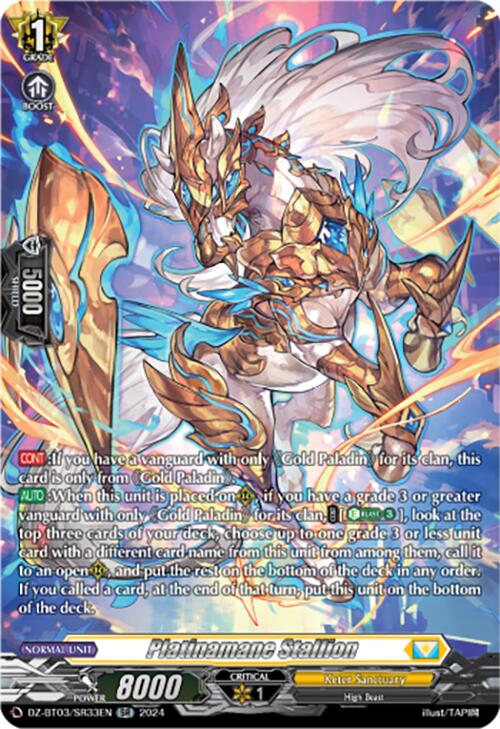 Platinamane Stallion (DZ-BT03/SR33EN) [Dimensional Transcendence] | Pegasus Games WI