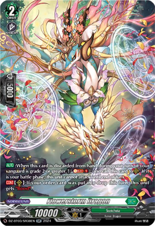 Flowerstorm Dragon (DZ-BT03/SR38EN) [Dimensional Transcendence] | Pegasus Games WI