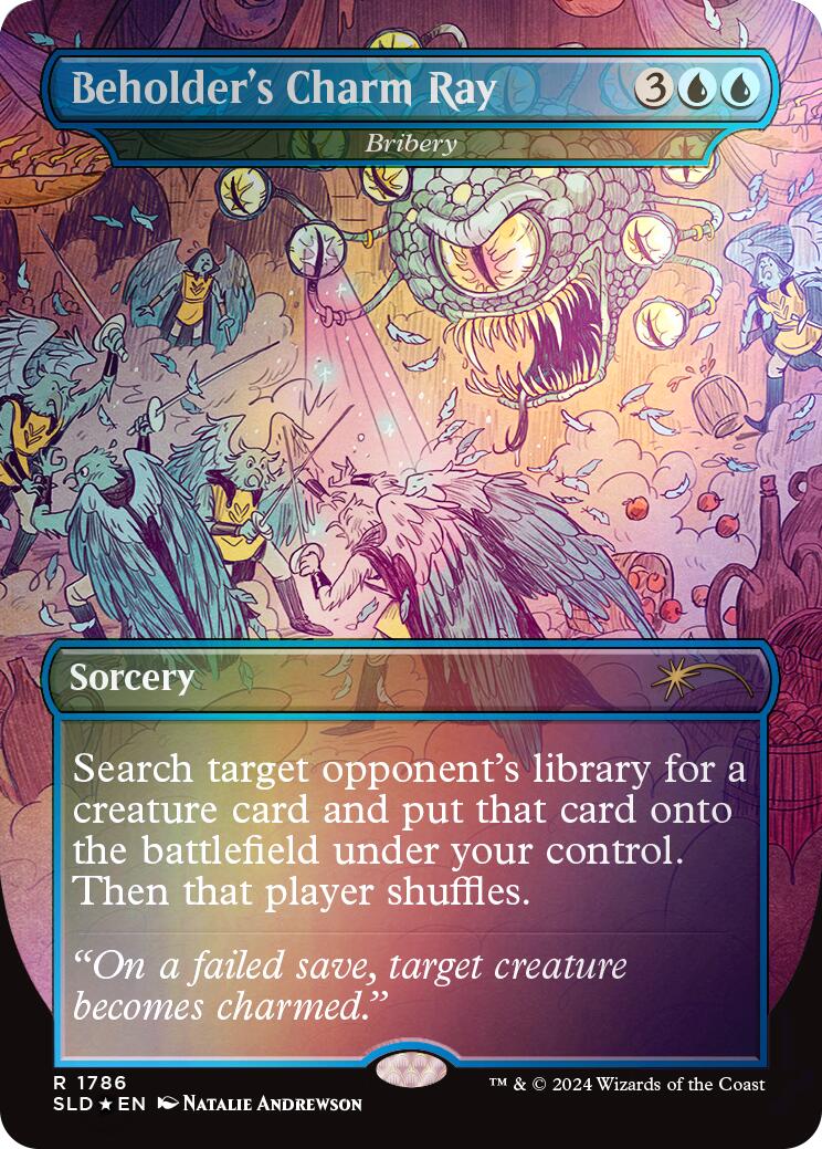 Beholder's Charm Ray - Bribery (Rainbow Foil) [Secret Lair Drop Series] | Pegasus Games WI