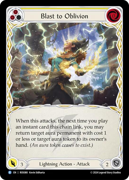 Blast to Oblivion (Yellow) [ROS080] (Rosetta)  Rainbow Foil | Pegasus Games WI