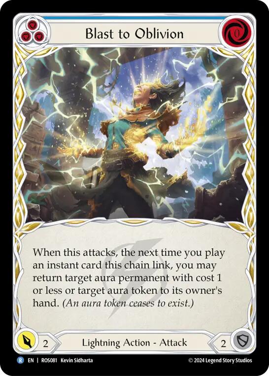 Blast to Oblivion (Blue) [ROS081] (Rosetta)  Rainbow Foil | Pegasus Games WI