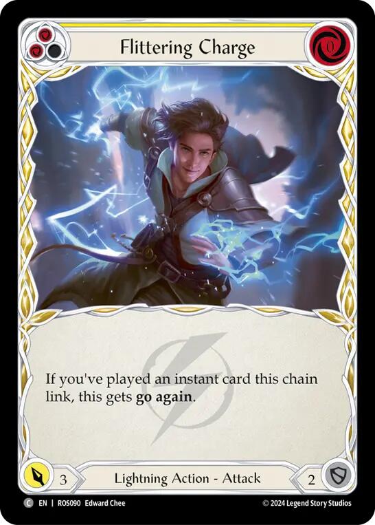 Flittering Charge (Yellow) [ROS090] (Rosetta)  Rainbow Foil | Pegasus Games WI