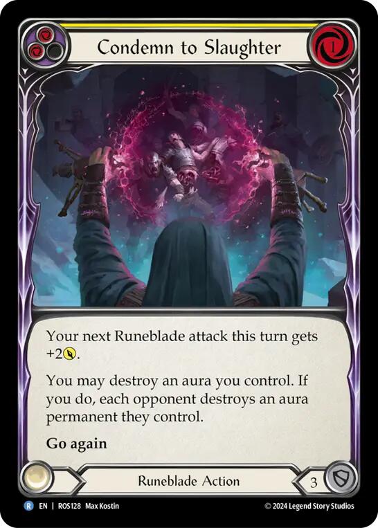 Condemn to Slaughter (Yellow) [ROS128] (Rosetta)  Rainbow Foil | Pegasus Games WI