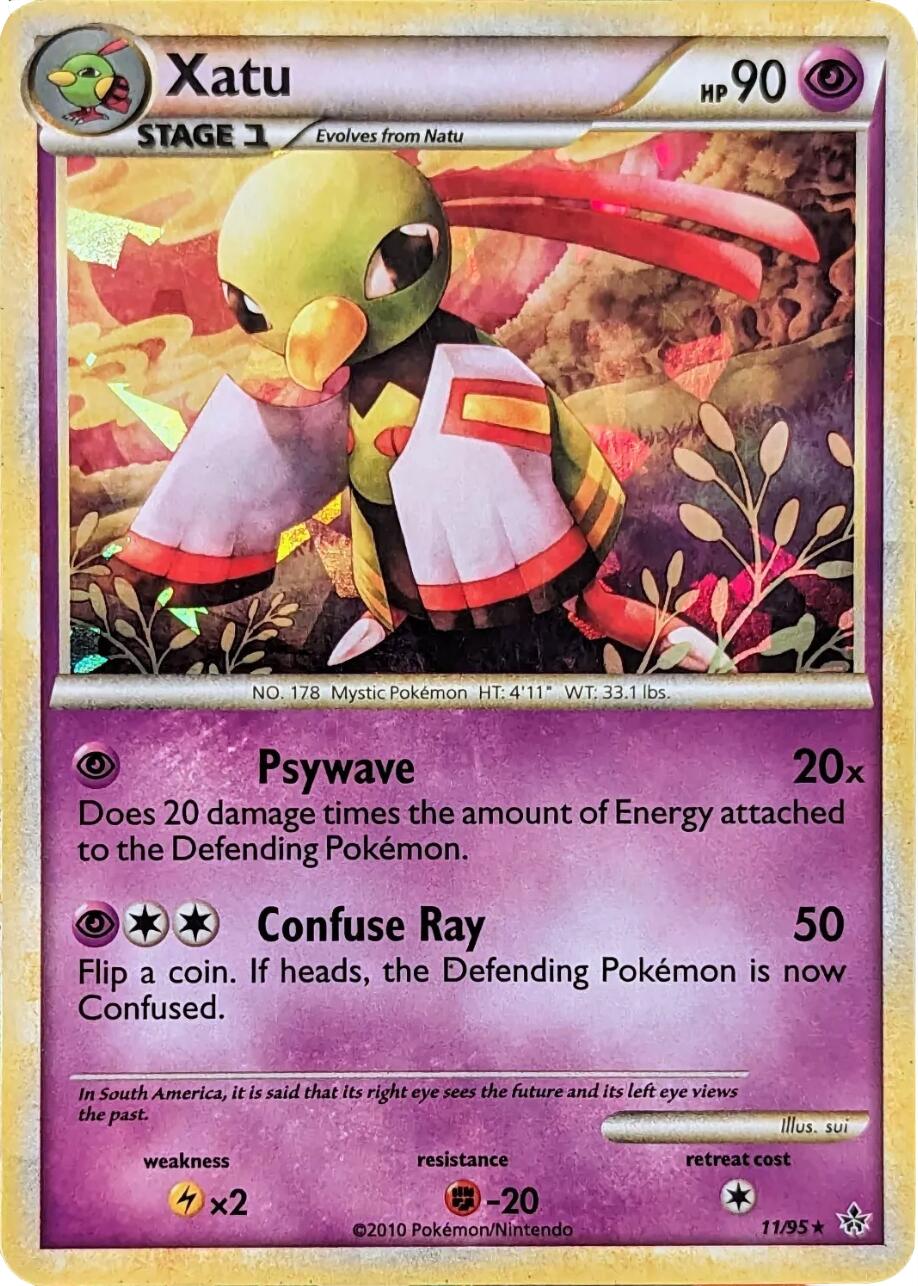 Xatu (11/95) (Cracked Ice Holo) [HeartGold & SoulSilver: Unleashed] | Pegasus Games WI