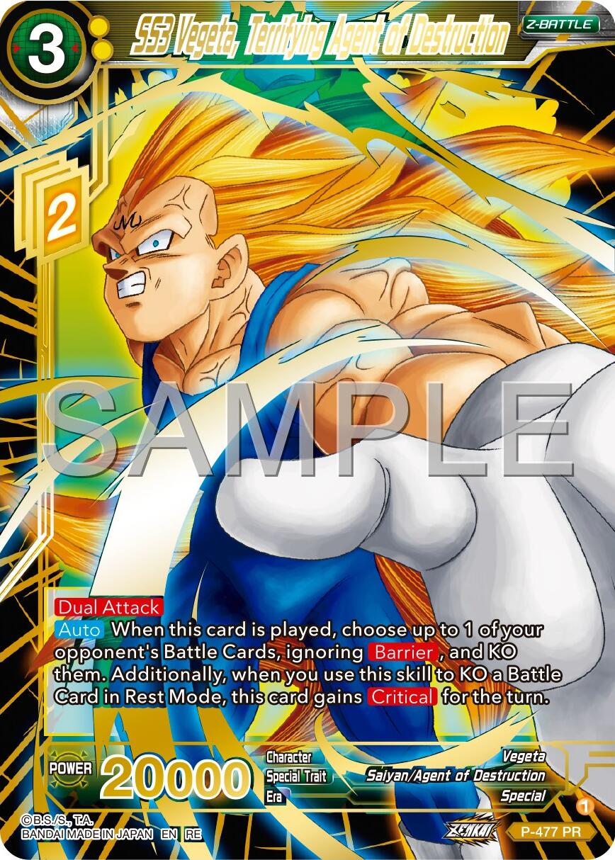 SS3 Vegeta, Terrifying Agent of Destruction (Reprint) (P-477) [Premium 7th Anniversary Box 2024] | Pegasus Games WI