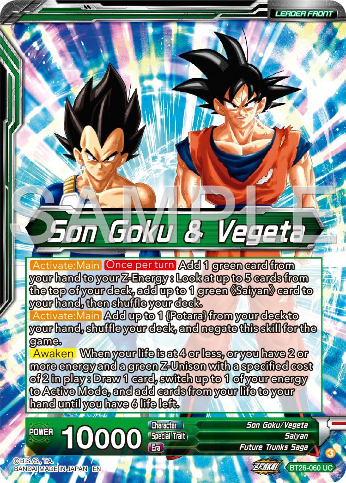 Son Goku & Vegeta // Vegito, Prodigious Fusion (BT26-060) [Ultimate Advent] | Pegasus Games WI