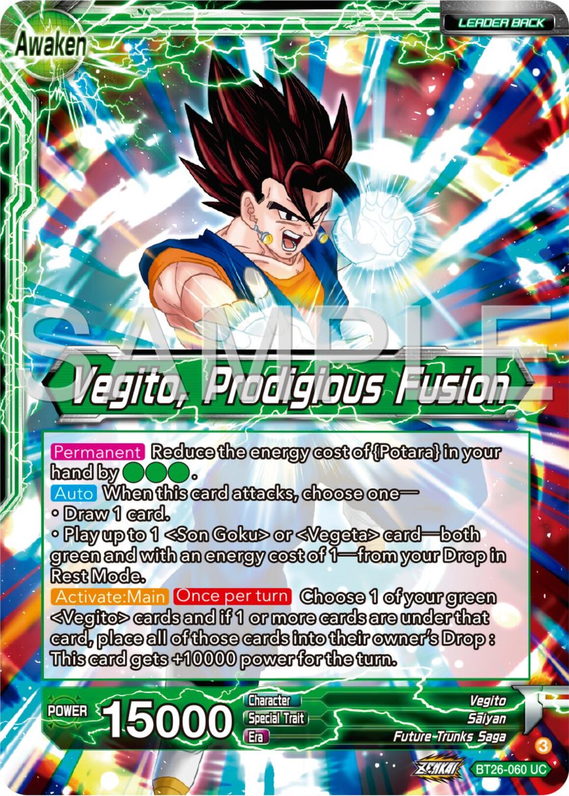 Son Goku & Vegeta // Vegito, Prodigious Fusion (BT26-060) [Ultimate Advent] | Pegasus Games WI