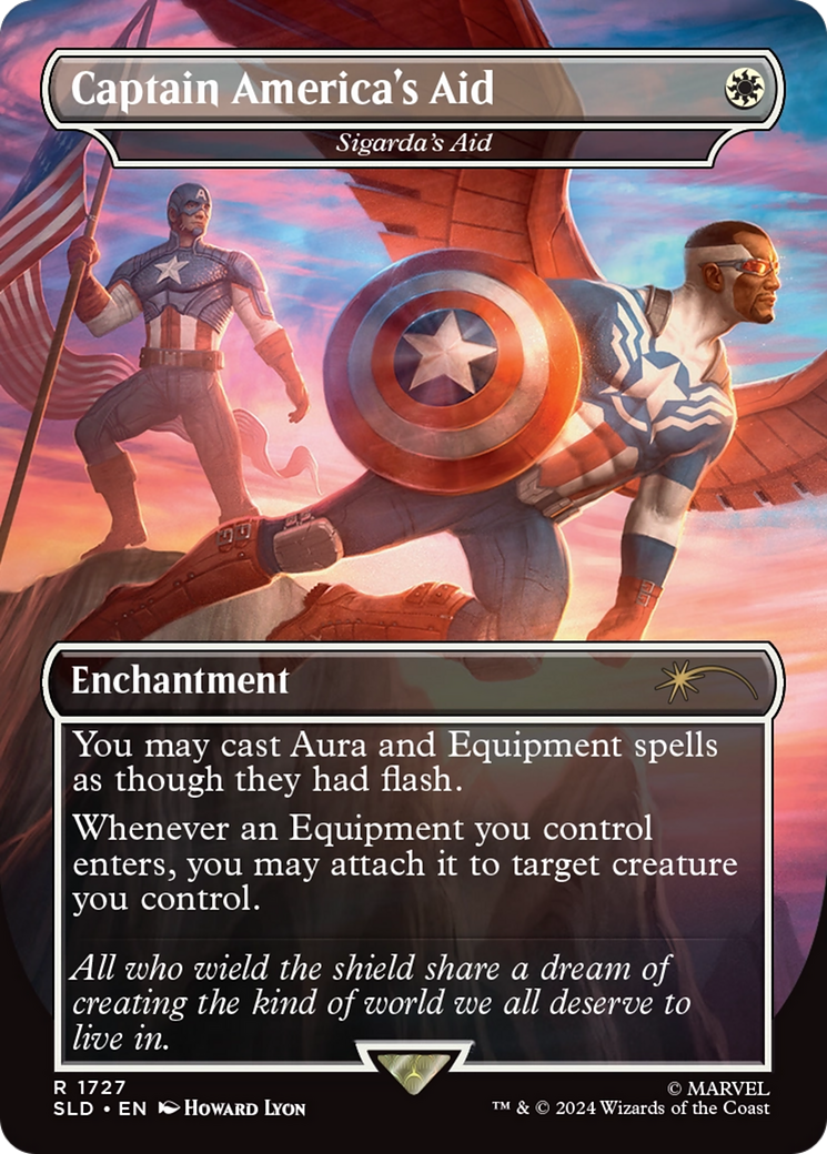 Captain America's Aid - Sigarda's Aid (Rainbow Foil) [Secret Lair Drop Series] | Pegasus Games WI