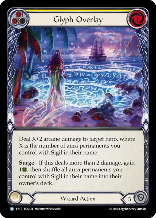 Glyph Overlay (Yellow) [ROS174] (Rosetta)  Rainbow Foil | Pegasus Games WI
