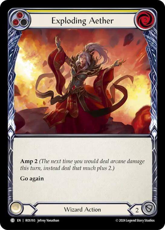 Exploding Aether (Yellow) [ROS193] (Rosetta)  Rainbow Foil | Pegasus Games WI