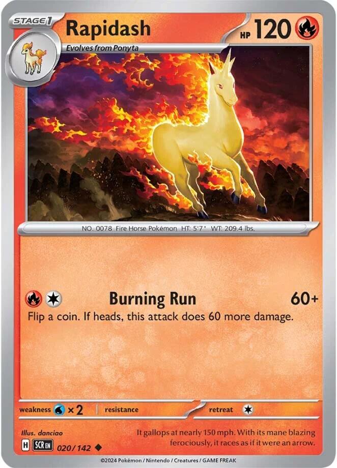 Rapidash (020/142) [Scarlet & Violet: Stellar Crown] | Pegasus Games WI