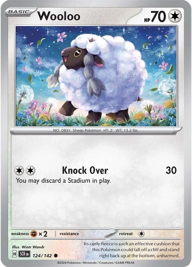 Wooloo (124/142) [Scarlet & Violet: Stellar Crown] | Pegasus Games WI