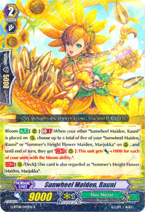 Sunwheel Maiden, Rauni (G-BT08/043EN) [Absolute Judgment] | Pegasus Games WI