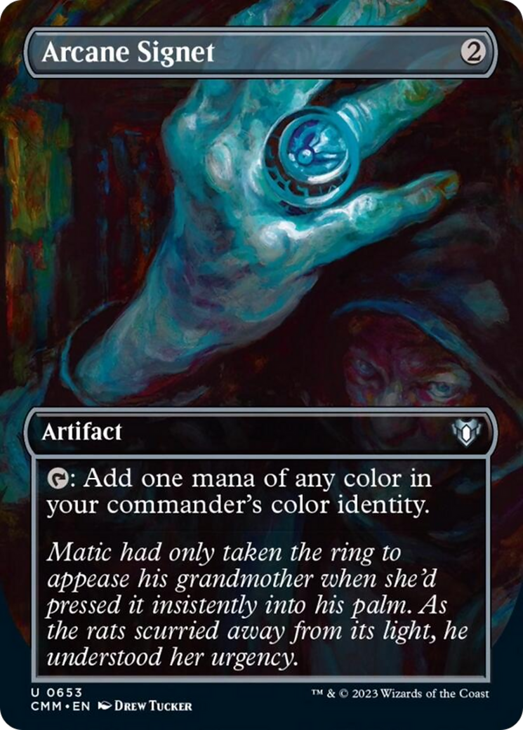 Arcane Signet (Borderless Alternate Art) [Commander Masters] | Pegasus Games WI