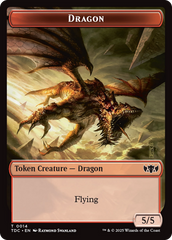 Copy // Dragon (0014) Double-Sided Token [Tarkir: Dragonstorm Commander Tokens] | Pegasus Games WI