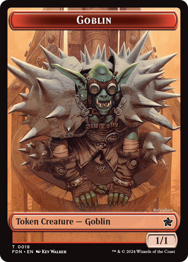 Goblin // Treasure Double-Sided Token [Foundations Tokens] | Pegasus Games WI