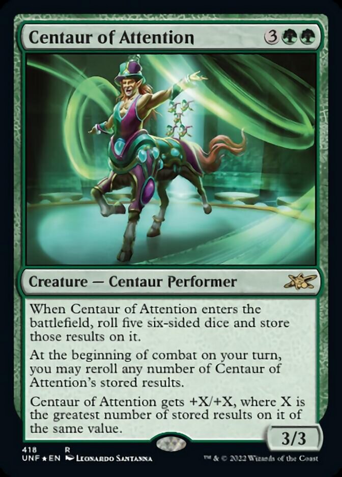 Centaur of Attention (Galaxy Foil) [Unfinity] | Pegasus Games WI