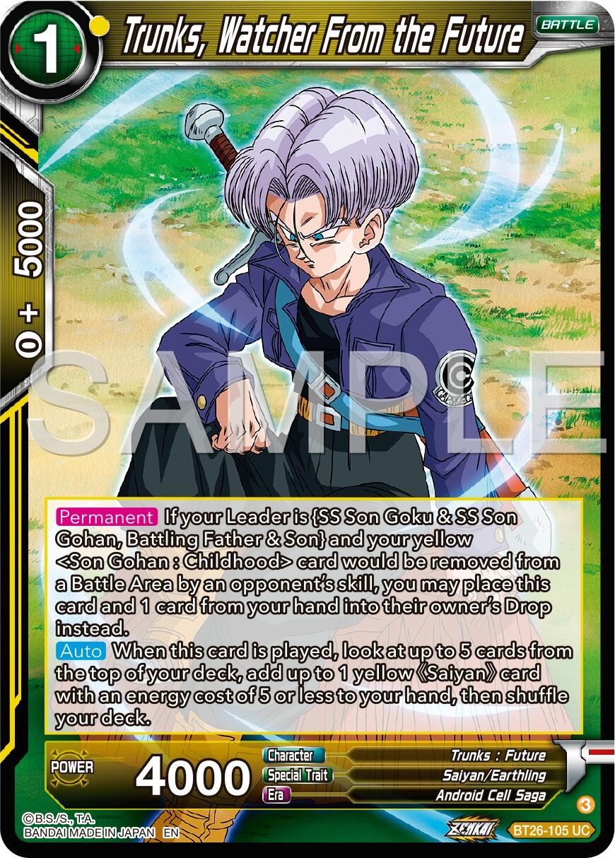 Trunks, Watcher From the Future (BT26-105) [Ultimate Advent] | Pegasus Games WI