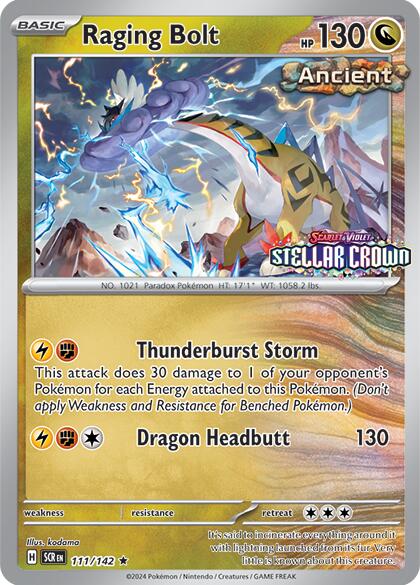 Raging Bolt (111/142) (Cosmo Holo - Best Buy Exclusive) [Miscellaneous Cards] | Pegasus Games WI