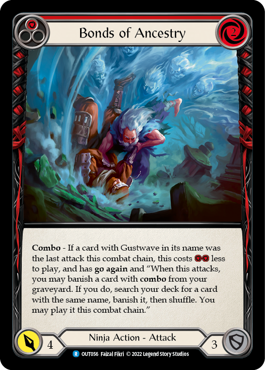 Bonds of Ancestry (Red) [OUT056] (Outsiders)  Rainbow Foil | Pegasus Games WI
