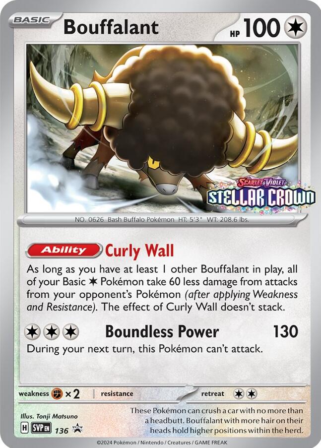 Bouffalant (SVP136) [Scarlet & Violet: Black Star Promos] | Pegasus Games WI