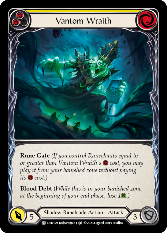 Vantom Wraith (Yellow) [DTD159] (Dusk Till Dawn)  Rainbow Foil | Pegasus Games WI