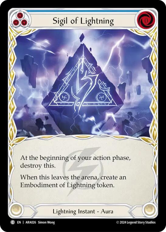 Sigil of Lightning [ARA026] (Rosetta Aurora Blitz Deck) | Pegasus Games WI