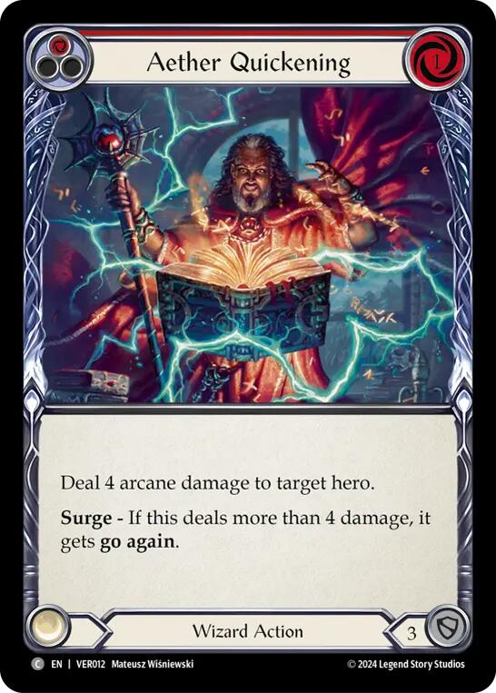 Aether Quickening (Red) [VER012] (Rosetta Verdance Blitz Deck) | Pegasus Games WI