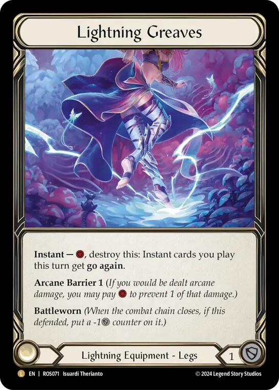 Lightning Greaves [ROS071] (Rosetta)  Cold Foil | Pegasus Games WI