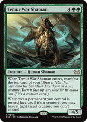 Temur War Shaman [Duskmourn: House of Horror Commander] | Pegasus Games WI