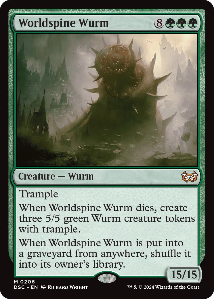 Worldspine Wurm [Duskmourn: House of Horror Commander] | Pegasus Games WI