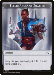 Treasure (20) // Teferi Akosa of Zhalfir Emblem Double-Sided Token [March of the Machine Tokens] | Pegasus Games WI