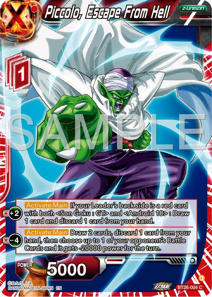Piccolo, Escape From Hell (BT26-004) [Ultimate Advent] | Pegasus Games WI