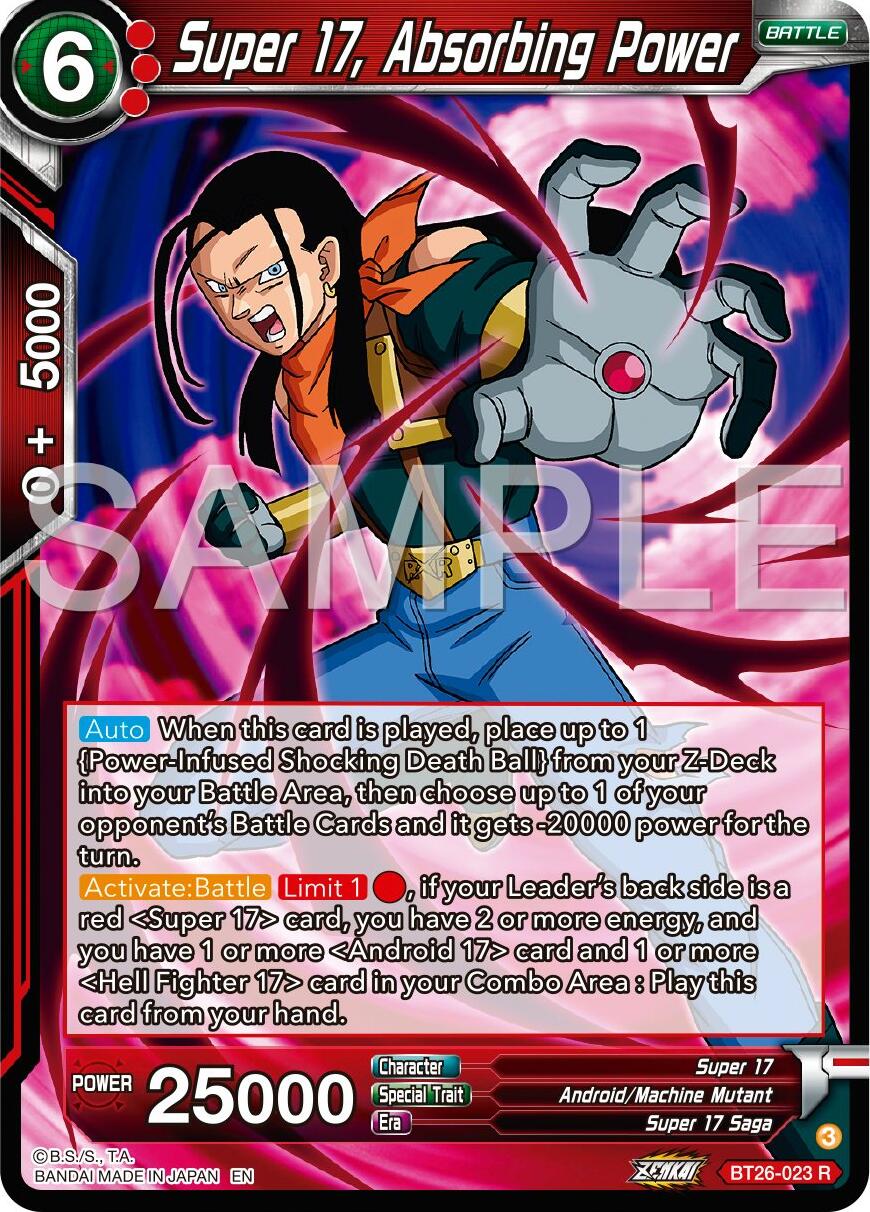 Super 17, Absorbing Power (BT26-023) [Ultimate Advent] | Pegasus Games WI