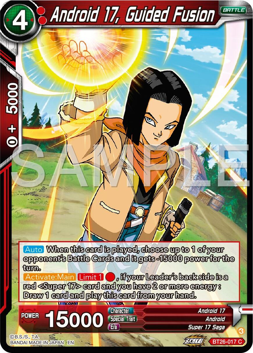 Android 17, Guided Fusion (BT26-017) [Ultimate Advent] | Pegasus Games WI