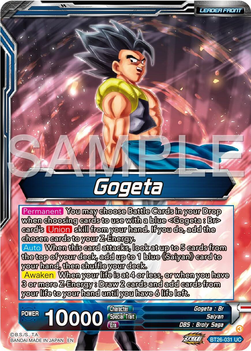 Gogeta // SSB Gogeta, Mighty Fusion Warrior (BT26-031) [Ultimate Advent] | Pegasus Games WI